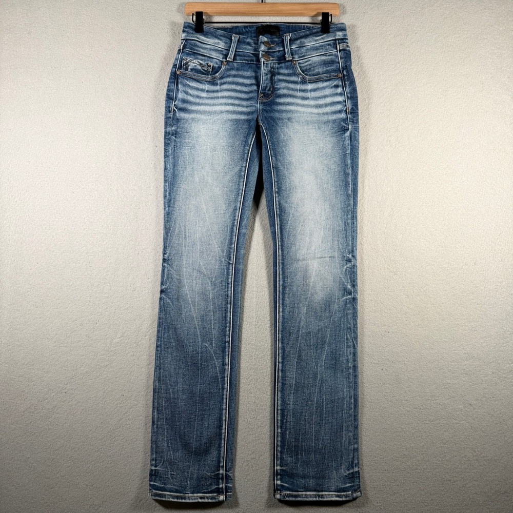 Buckle Black Fit No 53 Straight Leg Jeans Medium Wash Blue 26x30 BBW5707S